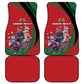 Personalized Afro Kenya Lilac Breasted Roller Car Mats With Violet Flowers