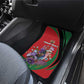 Personalized Afro Kenya Lilac Breasted Roller Car Mats With Violet Flowers