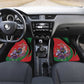 Personalized Afro Kenya Lilac Breasted Roller Car Mats With Violet Flowers