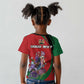 Personalized Afro Kenya Lilac Breasted Roller Kid T shirt With Violet Flowers