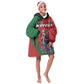 Personalized Afro Kenya Lilac Breasted Roller KId Wearable Blanket Hoodie With Violet Flowers