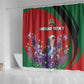 Personalized Afro Kenya Lilac Breasted Roller Shower Curtain With Violet Flowers