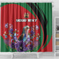 Personalized Afro Kenya Lilac Breasted Roller Shower Curtain With Violet Flowers