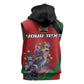 Personalized Afro Kenya Lilac Breasted Roller Sleeveless Hoodie With Violet Flowers - African Pride