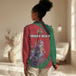 Personalized Afro Kenya Lilac Breasted Roller Women Casual Shirt With Violet Flowers LT18