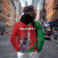 Personalized Afro Kenya Lilac Breasted Roller Zip Hoodie With Violet Flowers