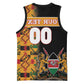 Custom Afro Kenya Coat Of Arms Basketball Jersey With Kente Patterns - African Pride