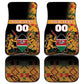 Custom Afro Kenya Coat Of Arms Car Mats With Kente Patterns