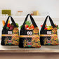 Custom Afro Kenya Coat Of Arms Grocery Bag With Kente Patterns