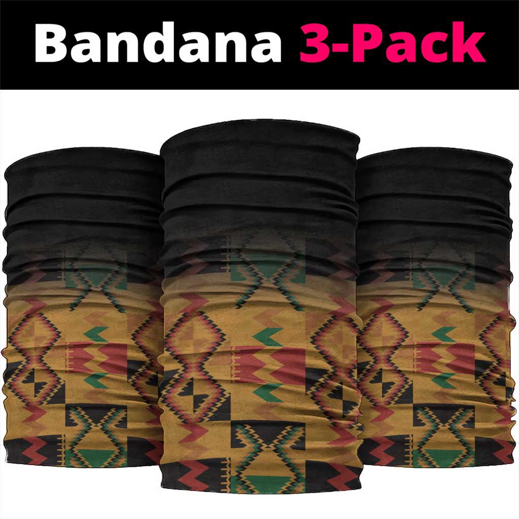 Afro Kenya Coat Of Arms Neck Gaiter With Kente Patterns - African Pride