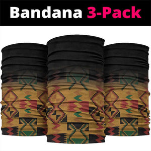 Afro Kenya Coat Of Arms Neck Gaiter With Kente Patterns - African Pride