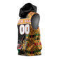 Custom Afro Kenya Coat Of Arms Sleeveless Hoodie With Kente Patterns - African Pride