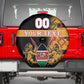 Custom Afro Kenya Coat Of Arms Spare Tire Cover With Kente Patterns