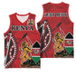 Personalized Afro Kenya Coat Of Arms Basketball Jersey Ethnic Seamless Pattern - African Pride
