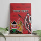 Personalized Afro Kenya Coat Of Arms Canvas Wall Art Ethnic Seamless Pattern