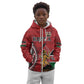 Personalized Afro Kenya Coat Of Arms Kid Hoodie Ethnic Seamless Pattern
