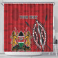 Personalized Afro Kenya Coat Of Arms Shower Curtain Ethnic Seamless Pattern