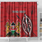 Personalized Afro Kenya Coat Of Arms Shower Curtain Ethnic Seamless Pattern