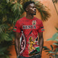 Personalized Afro Kenya Coat Of Arms T shirt Ethnic Seamless Pattern