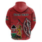 Personalized Afro Kenya Coat Of Arms Zip Hoodie Ethnic Seamless Pattern