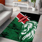 Afro Kenya Lion Head Area Rug Flag Style