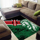 Afro Kenya Lion Head Area Rug Flag Style