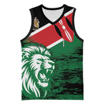Afro Kenya Lion Head Basketball Jersey Flag Style - African Pride