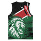 Afro Kenya Lion Head Basketball Jersey Flag Style - African Pride