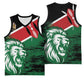 Afro Kenya Lion Head Basketball Jersey Flag Style - African Pride