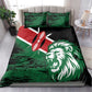 Afro Kenya Lion Head Bedding Set Flag Style