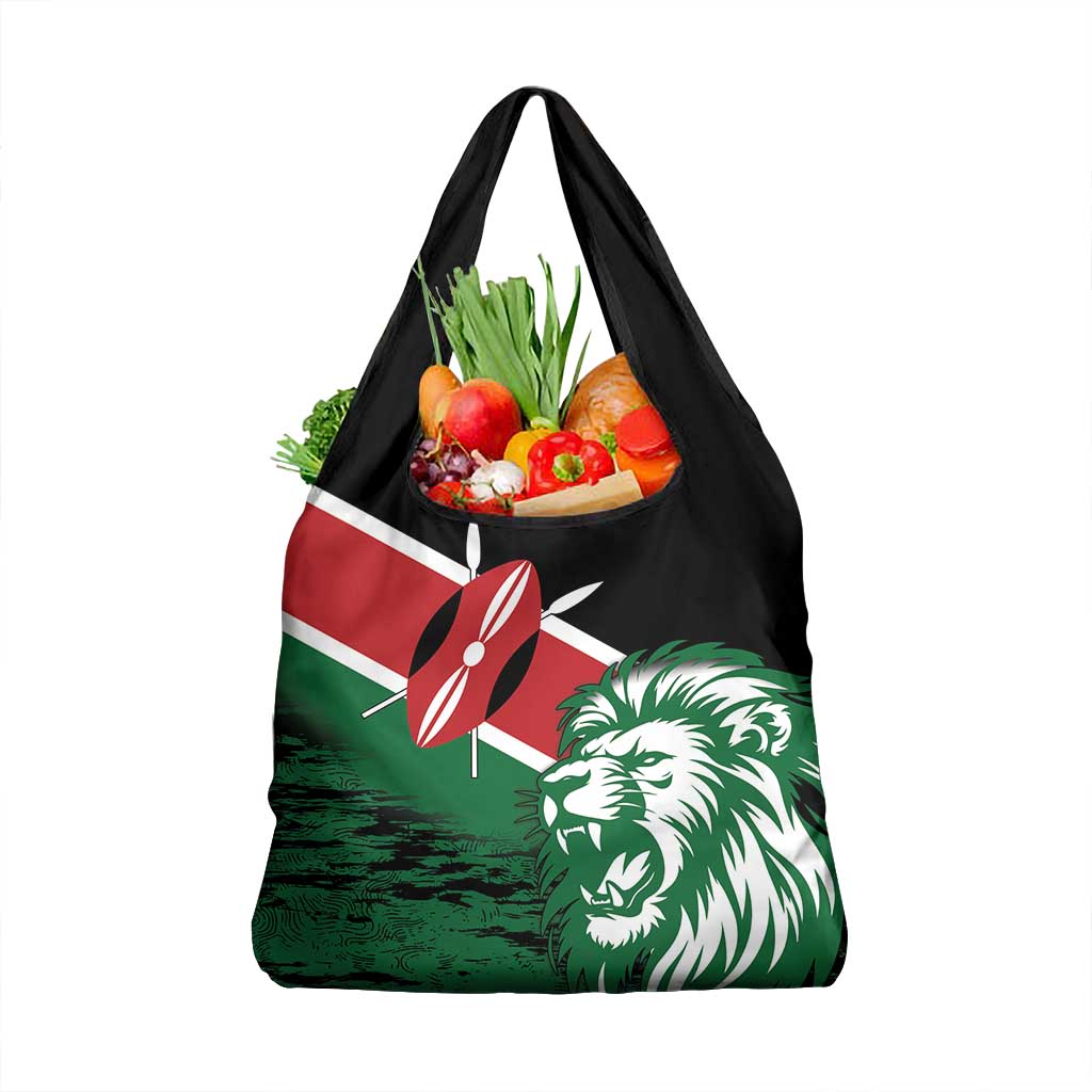 Afro Kenya Lion Head Grocery Bag Flag Style