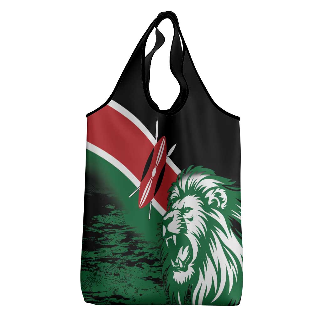 Afro Kenya Lion Head Grocery Bag Flag Style