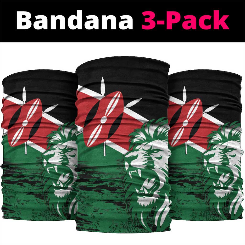Afro Kenya Lion Head Neck Gaiter Flag Style LT18