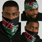 Afro Kenya Lion Head Neck Gaiter Flag Style LT18