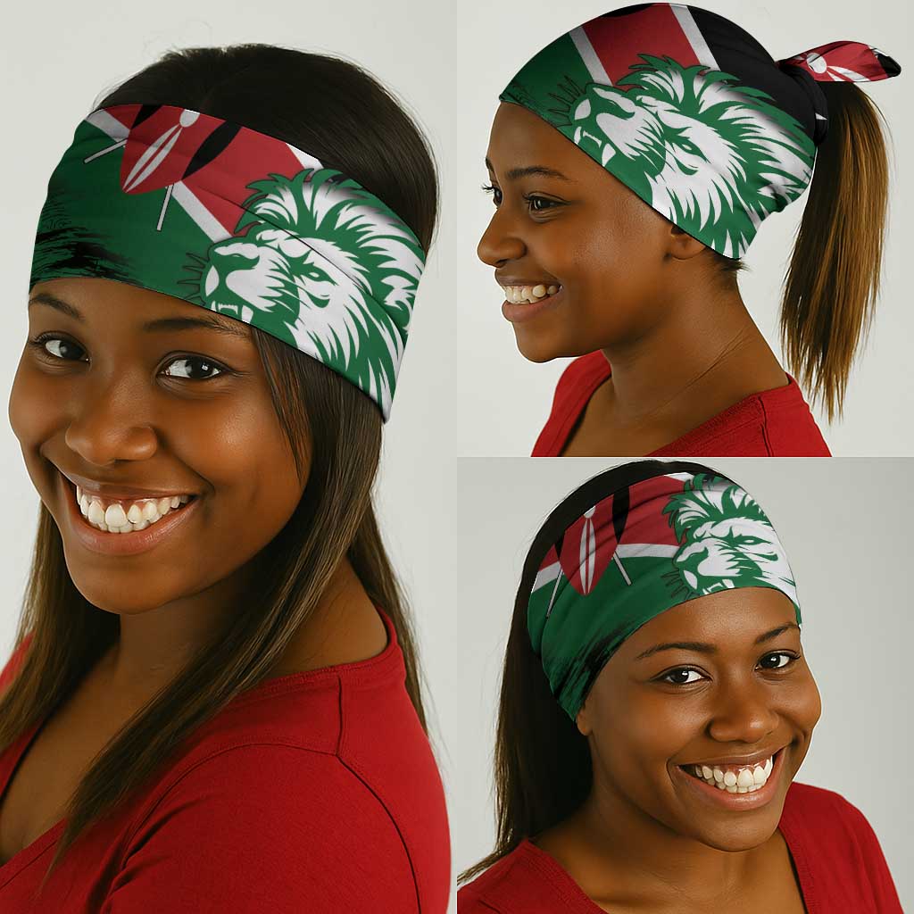 Afro Kenya Lion Head Neck Gaiter Flag Style LT18