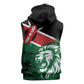 Afro Kenya Lion Head Sleeveless Hoodie Flag Style - African Pride