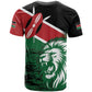 Afro Kenya Lion Head T shirt Flag Style