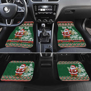 Personalized Afro Kenya Christmas Car Mats African Santa -  Folk Pattern