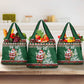 Personalized Afro Kenya Christmas Grocery Bag African Santa -  Folk Pattern