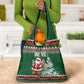 Personalized Afro Kenya Christmas Grocery Bag African Santa -  Folk Pattern