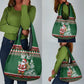 Personalized Afro Kenya Christmas Grocery Bag African Santa -  Folk Pattern