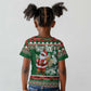 Personalized Afro Kenya Christmas Kid T shirt African Santa -  Folk Pattern
