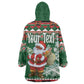 Personalized Afro Kenya Christmas Kid Wearable Blanket Hoodie African Santa -  Folk Pattern