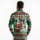 Personalized Afro Kenya Christmas Long Sleeve Polo Shirt African Santa -  Folk Pattern