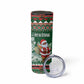 Personalized Afro Kenya Christmas Skinny Tumbler African Santa -  Folk Pattern