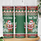 Personalized Afro Kenya Christmas Skinny Tumbler African Santa -  Folk Pattern