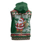 Personalized Afro Kenya Christmas Sleeveless Hoodie African Santa -  Folk Pattern - African Pride