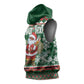 Personalized Afro Kenya Christmas Sleeveless Hoodie African Santa -  Folk Pattern - African Pride