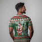 Personalized Afro Kenya Christmas T shirt African Santa -  Folk Pattern