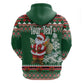 Personalized Afro Kenya Christmas Zip Hoodie African Santa -  Folk Pattern